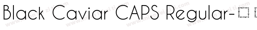 Black Caviar CAPS Regular字体转换